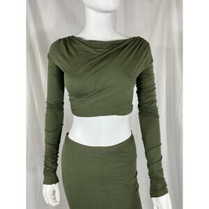 Rick Owens 'Lilies' Green Jade Long Sleeve T-Shirt Size 4